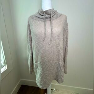 PrAna Frieda Cowl Neck Top – Oatmeal Boucle Knit | Women’s M